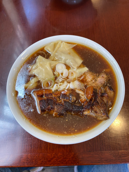 「ワンタンチャーシューメン＋生姜丼」@手打ち 陰日向の写真