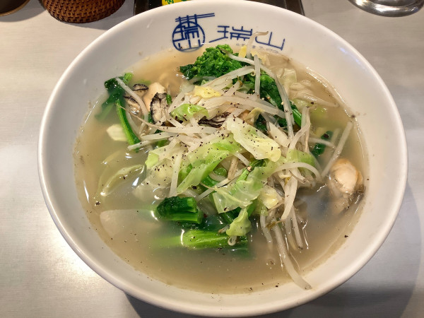 「【限定】牡蠣と春野菜のタンメン」@中華蕎麦 瑞山（ZUIZAN）の写真