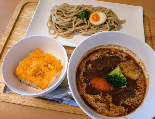 「【限定】牛タンシチューつけ麺（チーズライス付き）￥1500」@FREEATの写真