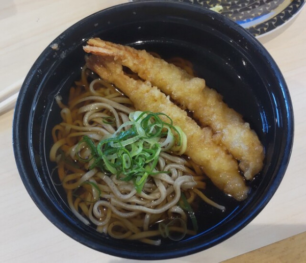 「えび天そば」@はま寿司 山形馬見ヶ崎店の写真