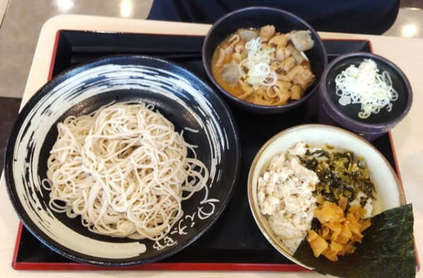 「朝食セット 焼鯖ご飯 冷 480円」@ゆで太郎 前橋朝日町店の写真