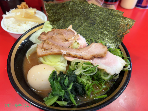 「特製ラーメン(1250円)、ライス(100円)」@横濱家系ラーメン 二代目野中家の写真