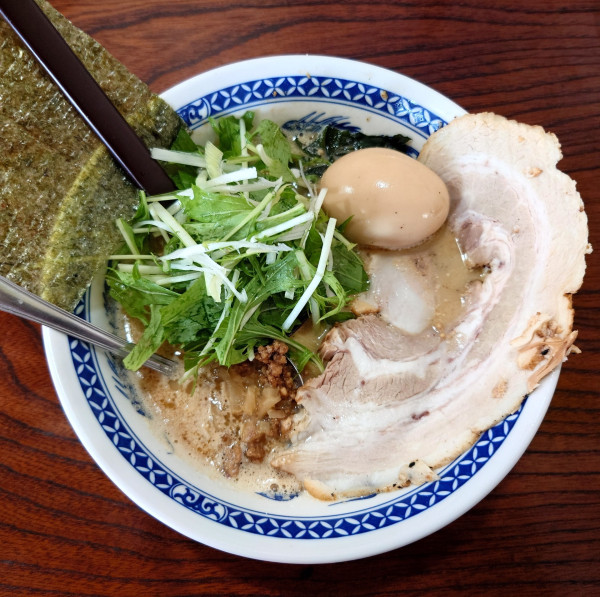 「タンタン塩+味玉(1150円)」@麺や てつの写真