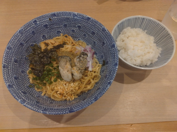 「牡蠣まぜそば¥1000+ライス普通盛¥200-」@かきのおきての写真