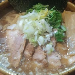 肉入り中華そば大 太麺 ご飯