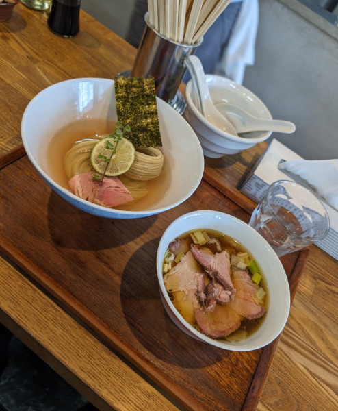 「昆布水つけめん 醤油 並」@YOKOKURA STOREHOUSEの写真