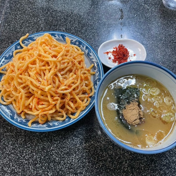 「辛味つけ麺+中盛 ¥960+¥80」@縁者の写真