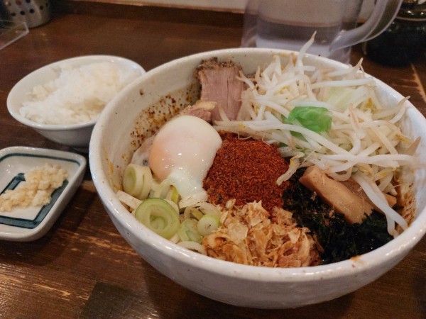 「辛辛魚まぜそば  辛さ普通」@麺処 井の庄の写真