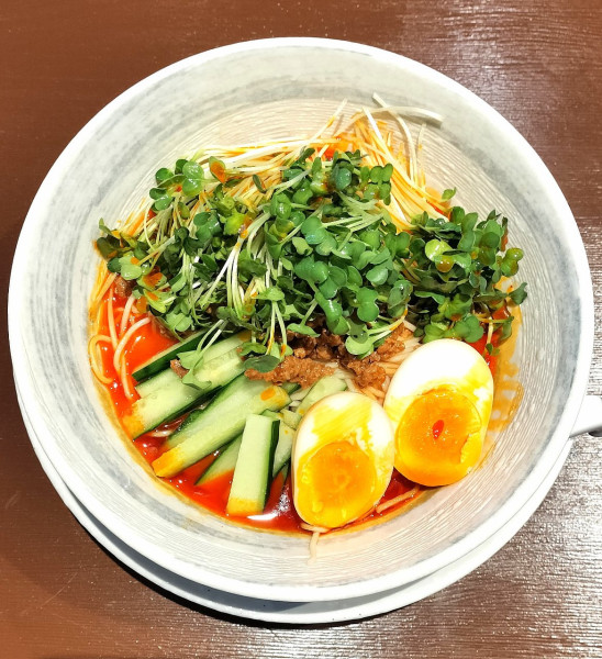 「(限定)冷やし担々麺 1100円＋味玉 100円」@ネワ屋の写真