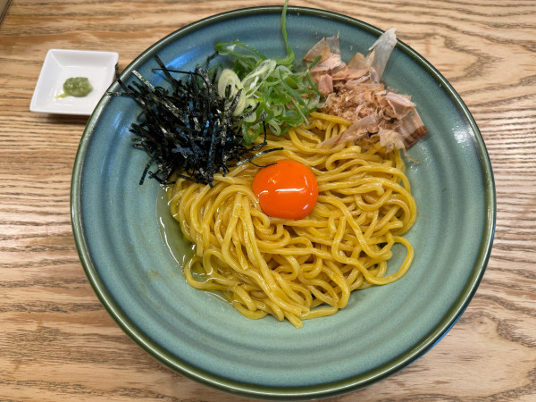 「釜玉油そば 大盛　780円」@日本油党 渋谷総本部の写真