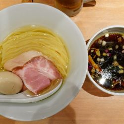 味玉昆布水つけ麺＋生ビール