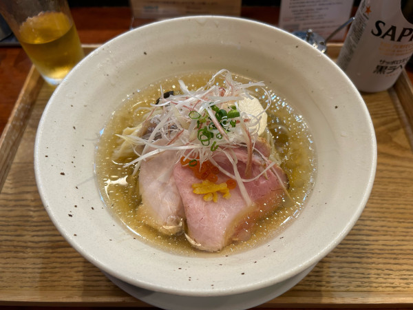 「縞鯵煮干しの冷製そば」@麺処しろくろの写真