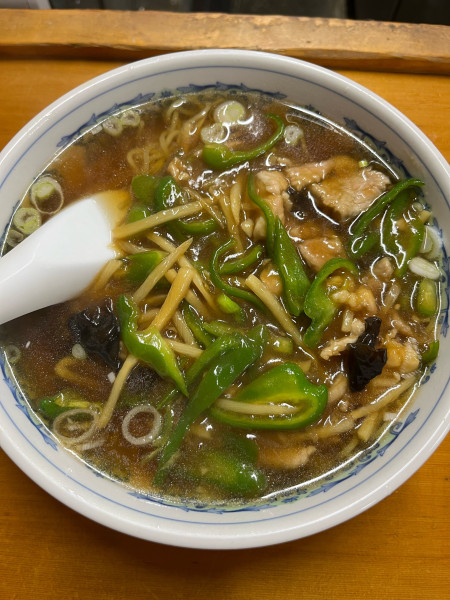 「肉そば」@ポッポラーメンの写真