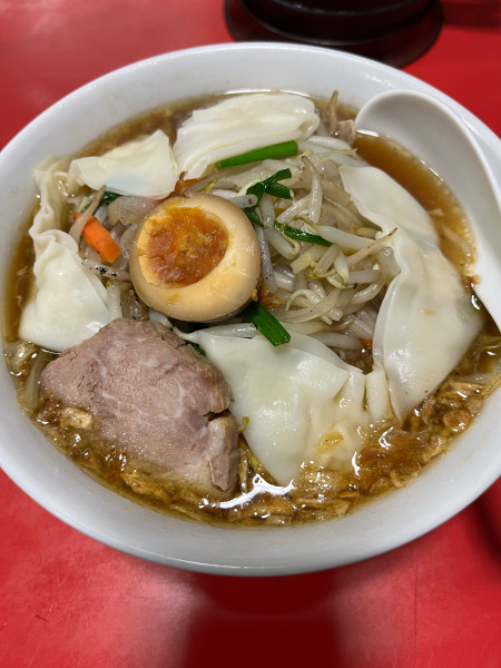 「もやし中華麺➕ワンタン」@空港ラーメン 天鳳の写真