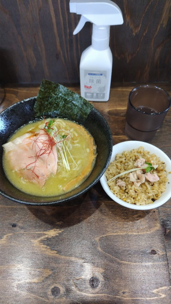 「令6·6·14濃厚牡蛎ラーメン貝めしセット(1170円)」@貝だしラーメン 貝ガラ屋 町田の写真