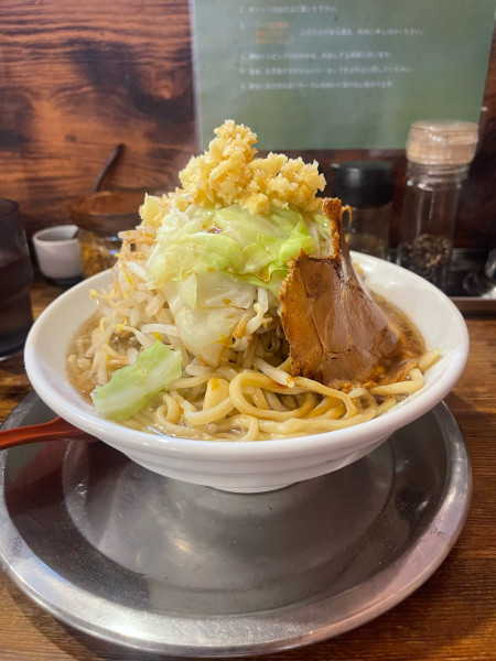 「ヤス二郎大　生姜無料トッピング」@ラーメン ヤスオの写真