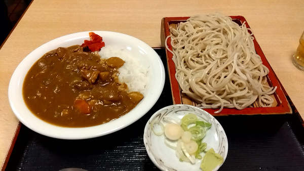 「もりそば（カレーライスセット）」@そば処 豊年屋の写真