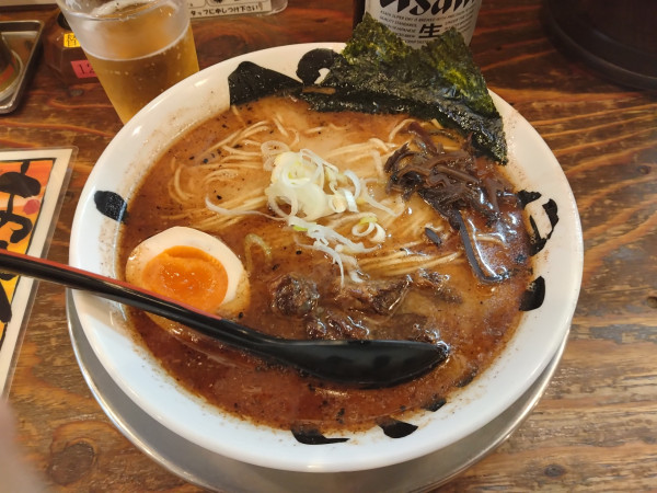 「おっぺしゃんらーめん¥920+瓶ビール¥650-」@らーめん おっぺしゃん 盛岡駅前店の写真