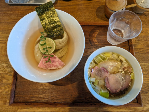 「昆布水つけめん 塩 並」@YOKOKURA STOREHOUSEの写真