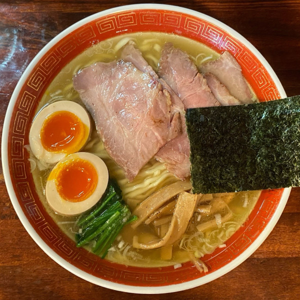 「特塩（平打）¥850 麺大盛り ¥100」@麺処 懐やの写真