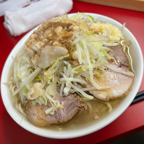 「ラーメン『コール』ニンニク、アブラ、カラメ」@ラーメン二郎 神田神保町店の写真