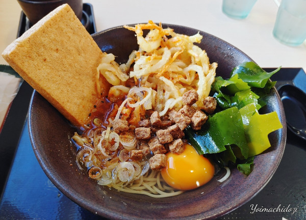 「朝そば（温・卵）（450円）」@ゆで太郎 北本深井店の写真