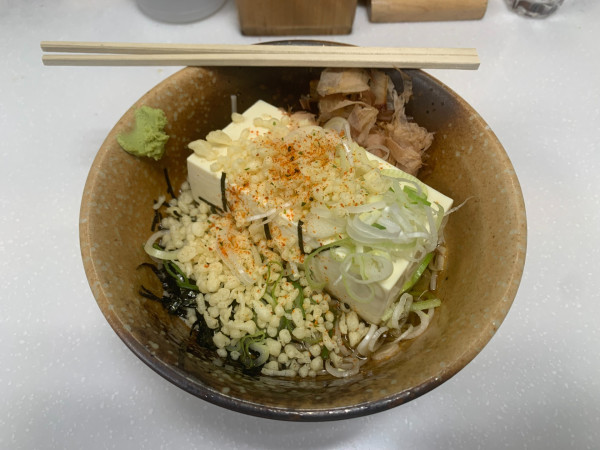 「豆腐一丁そば 550円」@えきめんや 京急川崎店の写真