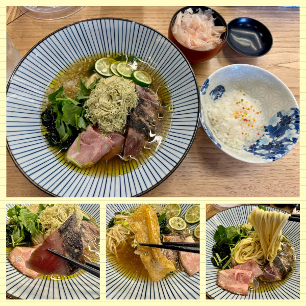 「夏季限定 冷やし鰹そば 1,100円」@鰹そば田ヶ久保の写真