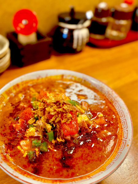 「豚骨チリトマトヌードル1,050円」@豚骨らーめん れんの写真