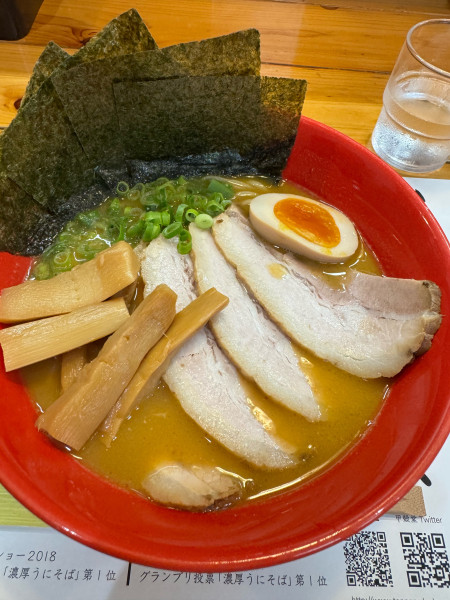 「雲丹そば(トクのせ)」@活龍 海老蟹専門 甲殻堂の写真