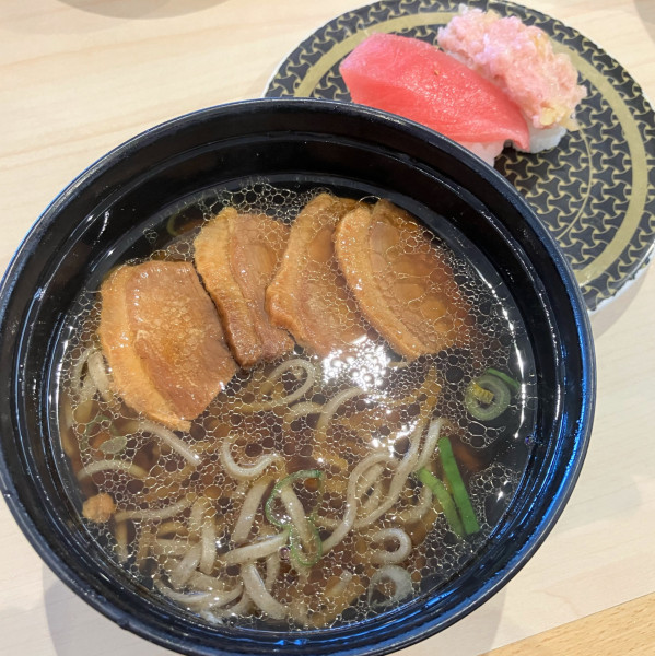 「鴨そば330円」@はま寿司 印西西の原店の写真