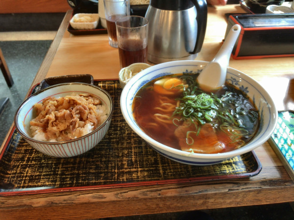 「ミニ焼き肉ラーメンセット」@福やの写真