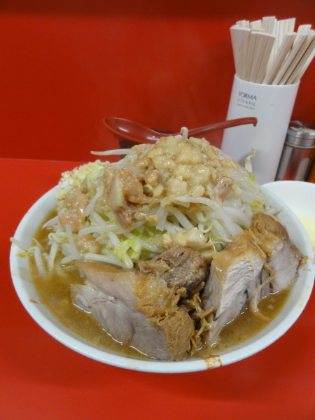 「小850円NA 奥津軽プレミアム卵100円」@ラーメン二郎 一橋学園店の写真
