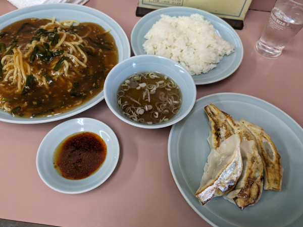 「冷やしスタミナ➕餃子➕ライス」@娘々 与野本町店の写真