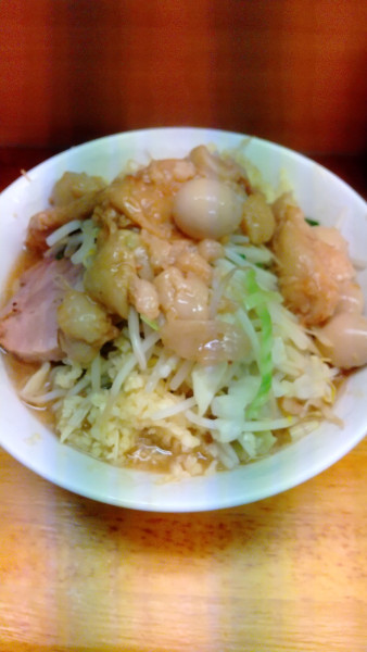 「ラーメン少なめ うずらの卵 生姜」@ラーメン二郎 立川店の写真