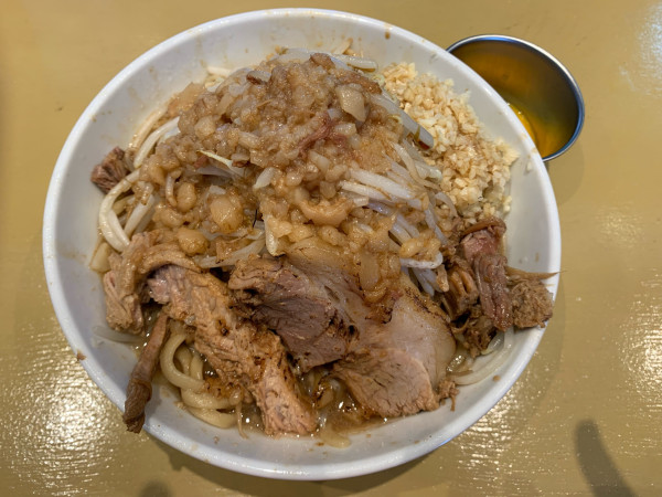 「ラーメン全マシカラメ生玉子TＰ」@笑顔の為に 名古屋店の写真