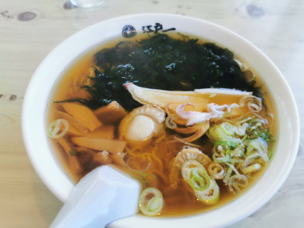 「あおさラーメン」@食堂たっぴの写真