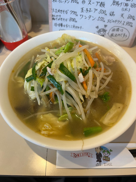 「タンメン(770円)＋大盛(110円)」@中華食堂 加トちゃんの写真