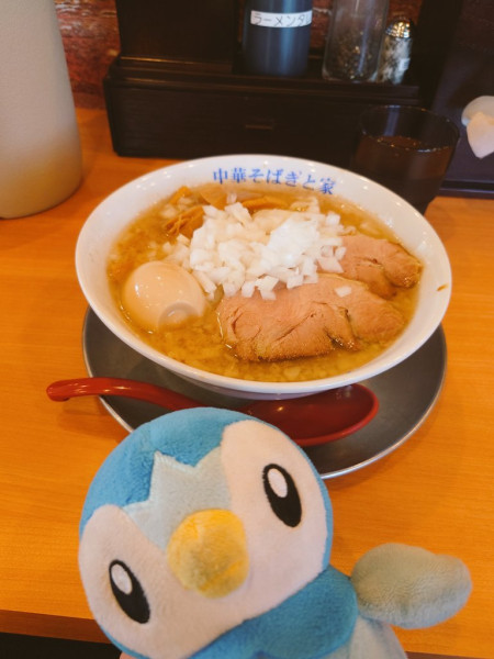 「背脂煮干しそば＋味玉」@燕三条中華そば ぎと家 花崎店の写真