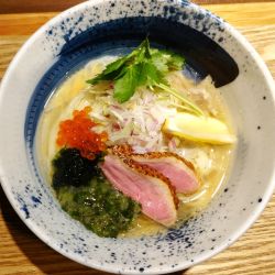 鴨と貝の 冷やしそば （塩)