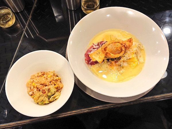 「【限定】BAN 冷製とうもろこし〜和風仕立て〜、など」@トーキョーニューミクスチャーヌードル 八咫烏 CHIKARABOの写真