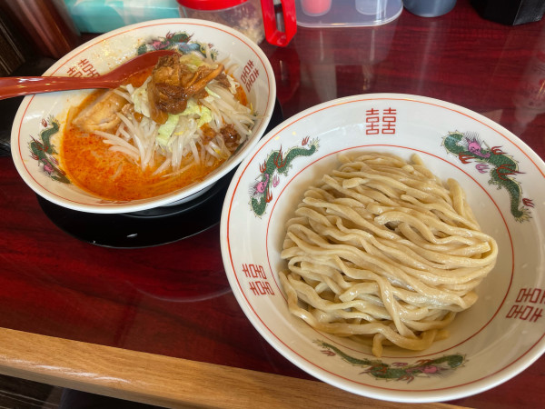 「つけ麺　プチ　全マシ」@ぶっ豚 京王稲田堤店の写真