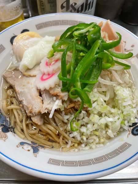 「五目油そば 半熟卵変更」@中華そば みたかの写真