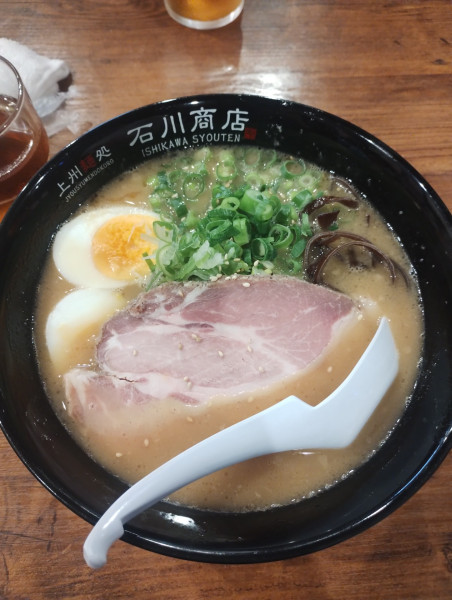 「中洲屋台豚骨ラーメン(ネギチャーシュー丼)」@上州麵処 石川商店の写真