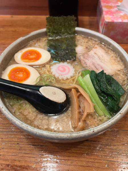 「ラーメン大盛り超コッテリ煮卵」@酒楽房 うさぎ家の写真