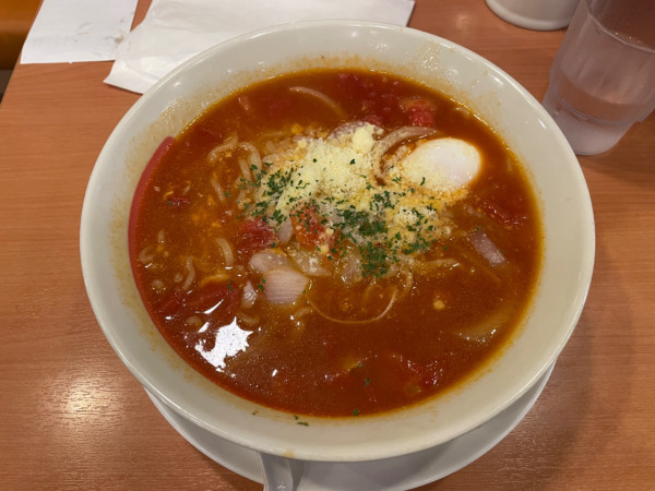 「トマト＆カレーらーめん」@幸楽苑 吹上店の写真