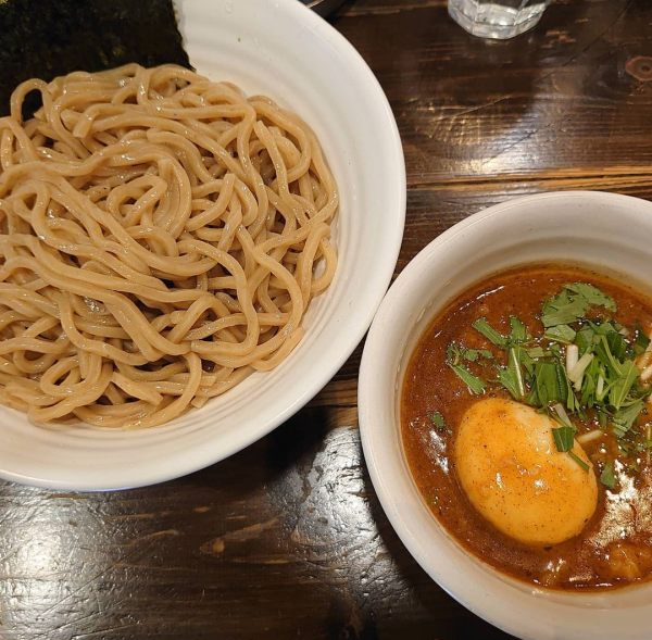 「辛ベジポタつけ麺 激辛、胚芽麺。」@二代目えん寺の写真