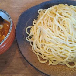 辛味つけ麺大盛り、辛味ダブル