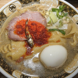 すごい煮干しラーメン味玉 大盛、固め、濃いめ、多め、３辛