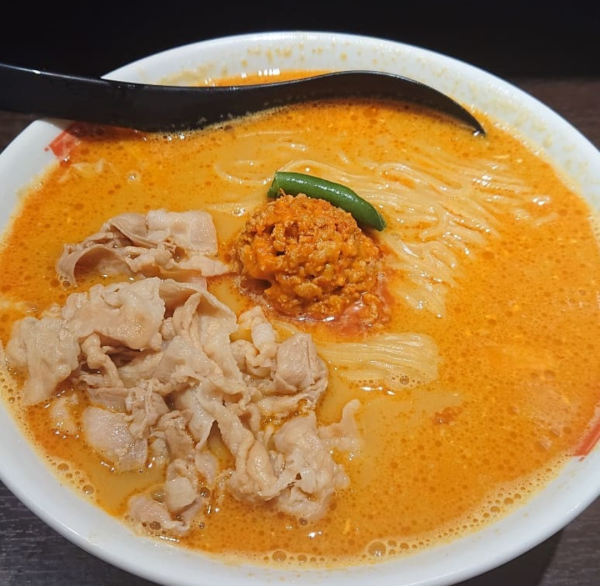 「豚しゃぶカレー担々麺 麺大盛」@麺屋 虎杖 大門浜松町店の写真